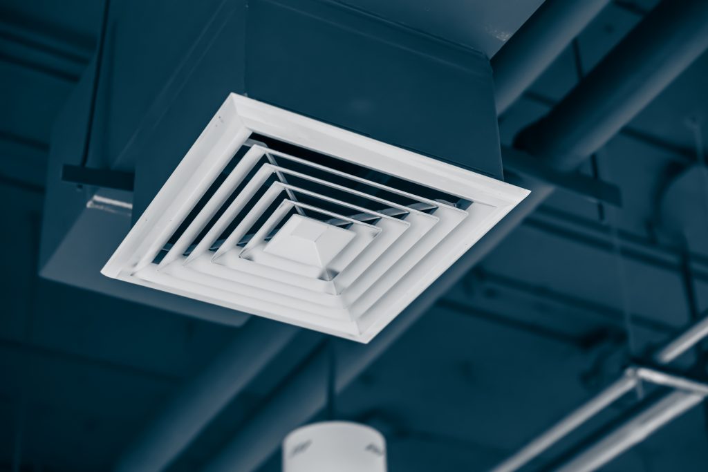 Ceiling ventilation with geometric design